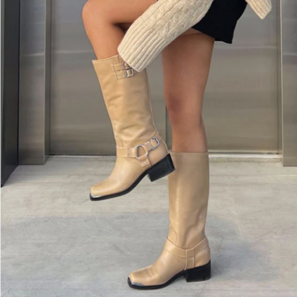 NEW Dolce Vita Evi Riding Boot Moto Boot Harness Sz 8.5